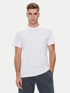 Tommy Jeans T-Shirt Linear Chest DM0DM18555 Biały Slim Fit