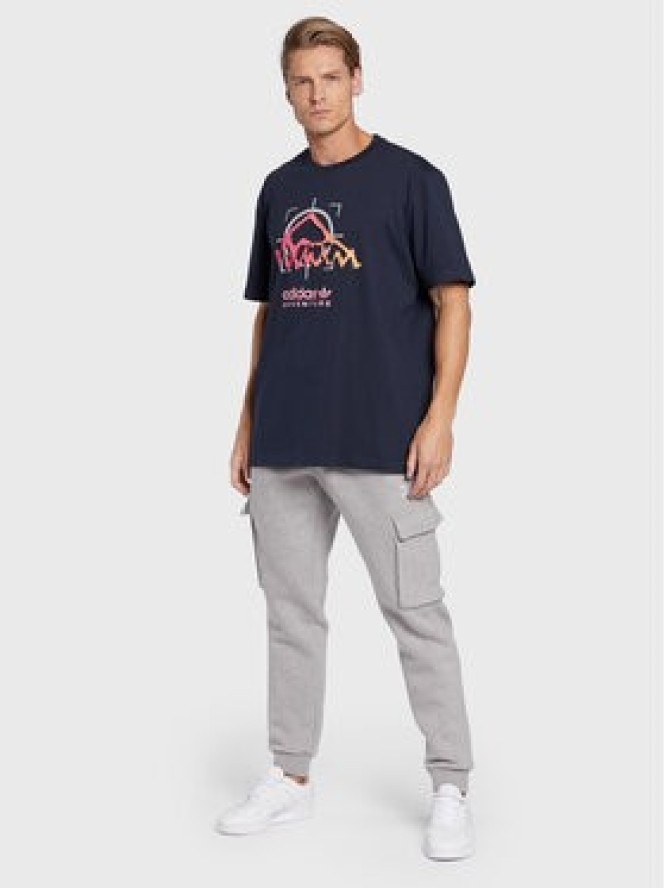 adidas T-Shirt Adventure Ride HK4981 Granatowy Relaxed Fit