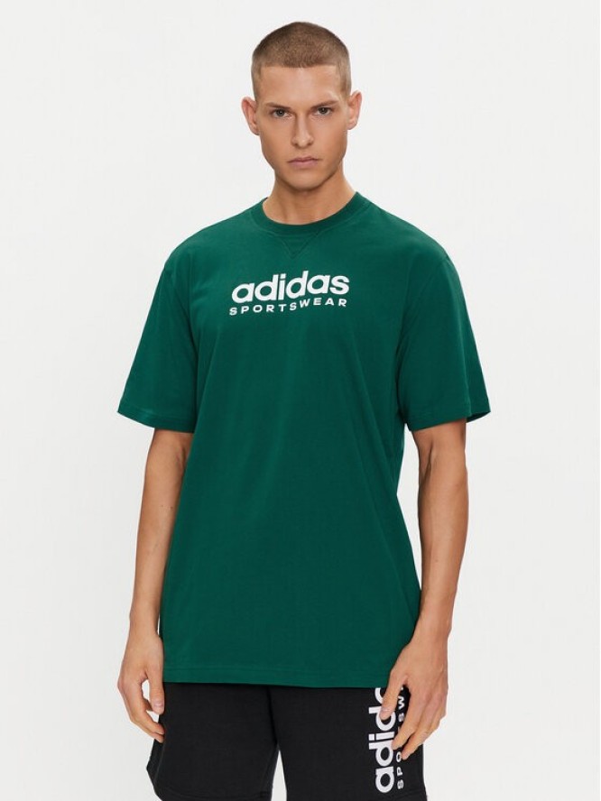 adidas T-Shirt All SZN Graphic IJ9434 Zielony Loose Fit