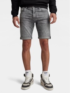 G-Star Raw Szorty jeansowe 3301 D10481-D535 Szary Slim Fit