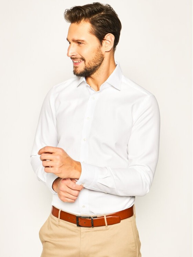 Emanuel Berg Koszula Crown PEB47813 Biały Slim Fit