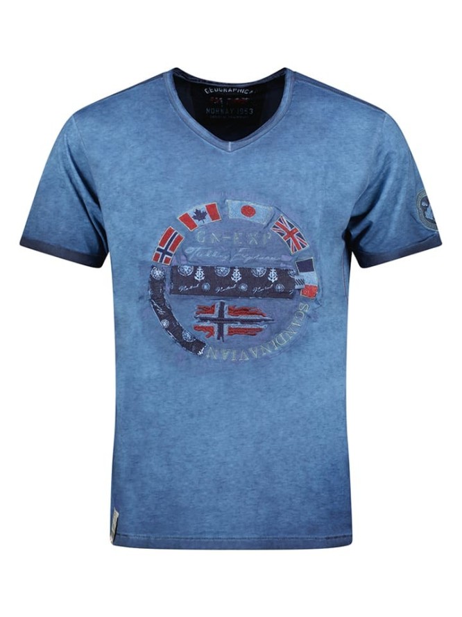 Geographical Norway Koszulka "Jimpeach" w kolorze niebieskim rozmiar: L