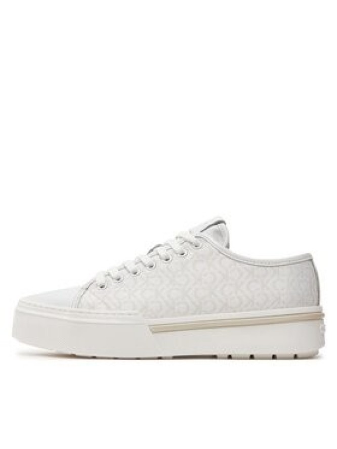 Calvin Klein Sneakersy Low Top Lace Up Jaq Mono HM0HM01420 Biały