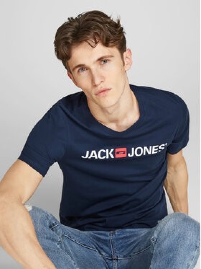 Jack&Jones T-Shirt Corp Logo 12137126 Granatowy Slim Fit