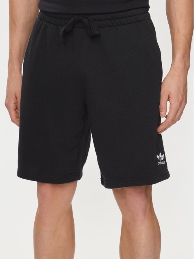 adidas Szorty sportowe Essentials+ Made With Hemp Shorts HR8617 Czarny Regular Fit