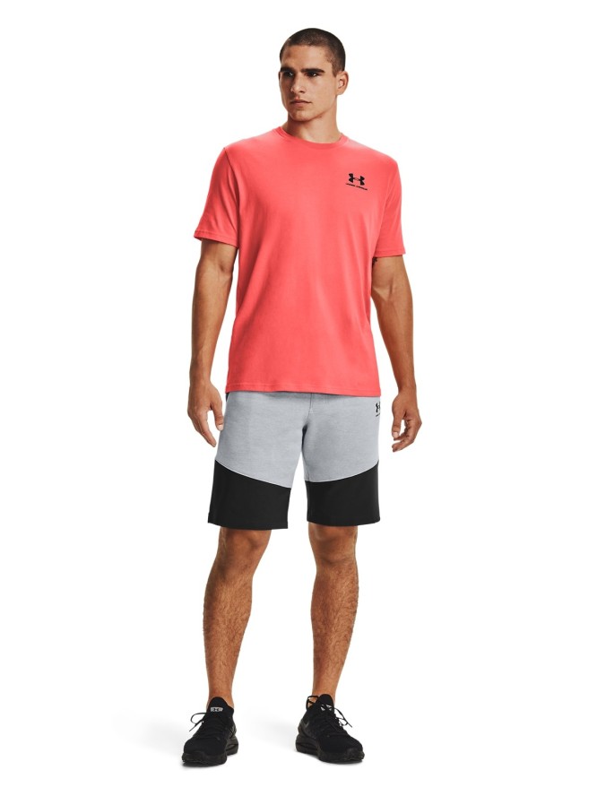 T-shirt z nadrukiem męski Under Armour UA Sportstyle LC SS - czerwony