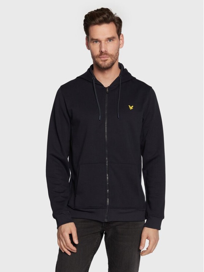 Lyle & Scott Bluza Full Zip Fly ML1485SPTR Granatowy Regular Fit