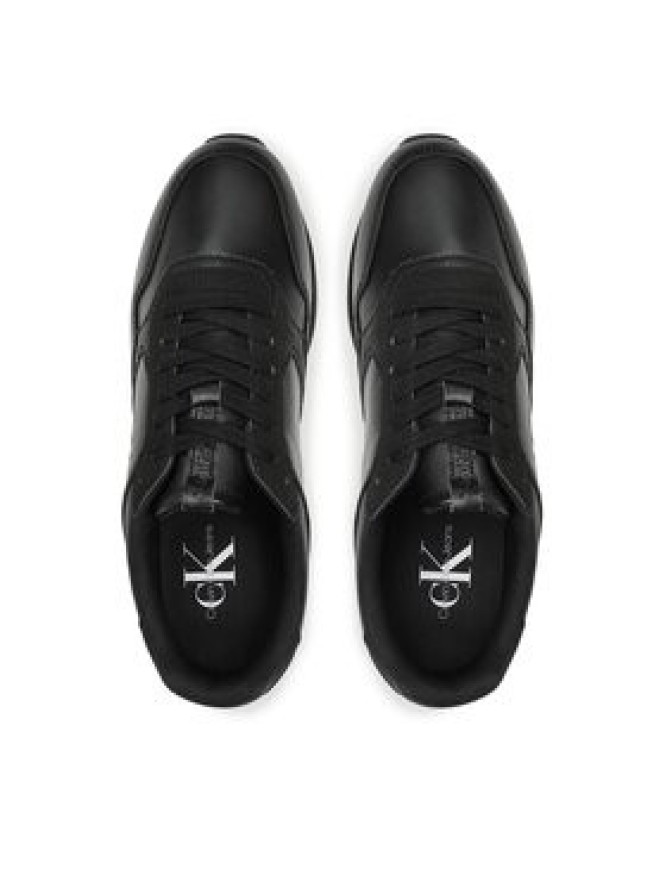 Calvin Klein Jeans Sneakersy Retro Runner Lth-Pu Mono Patch YM0YM00581 Czarny