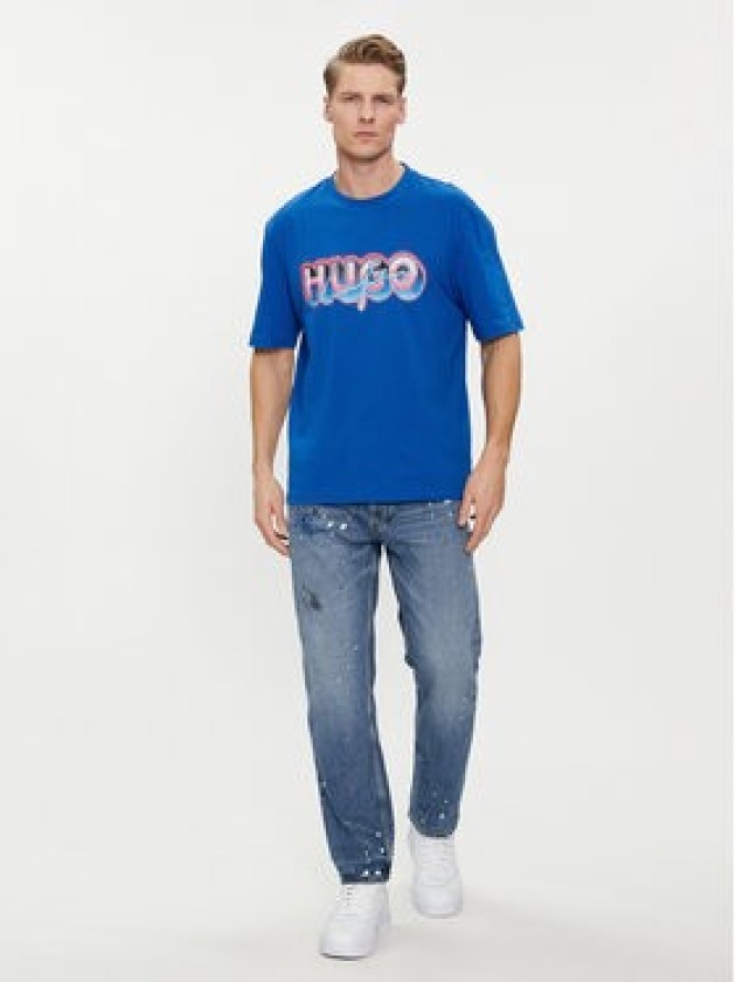 Hugo T-Shirt Nillumi 50515278 Niebieski Regular Fit