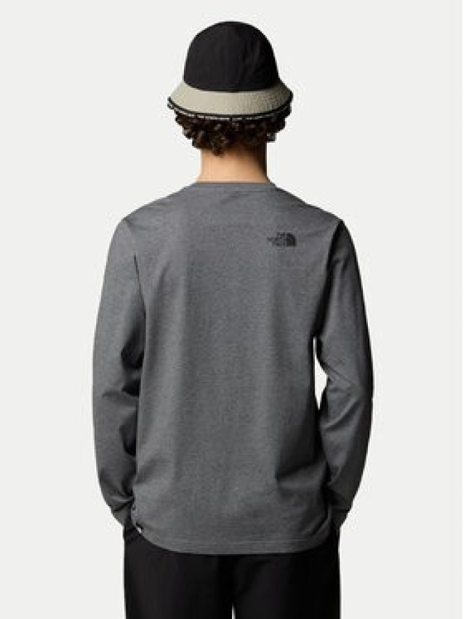 The North Face Longsleeve Simple Dome NF0A87QN Szary Regular Fit