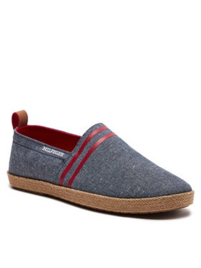 Tommy Hilfiger Espadryle Hilfiger Espadrille C Chambray FM0FM04982 Granatowy