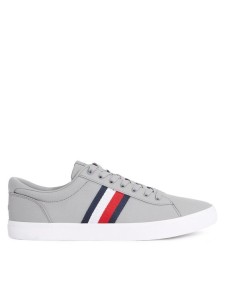 Tommy Hilfiger Tenisówki Iconic Vulc Stripes Mesh FM0FM05072 Szary