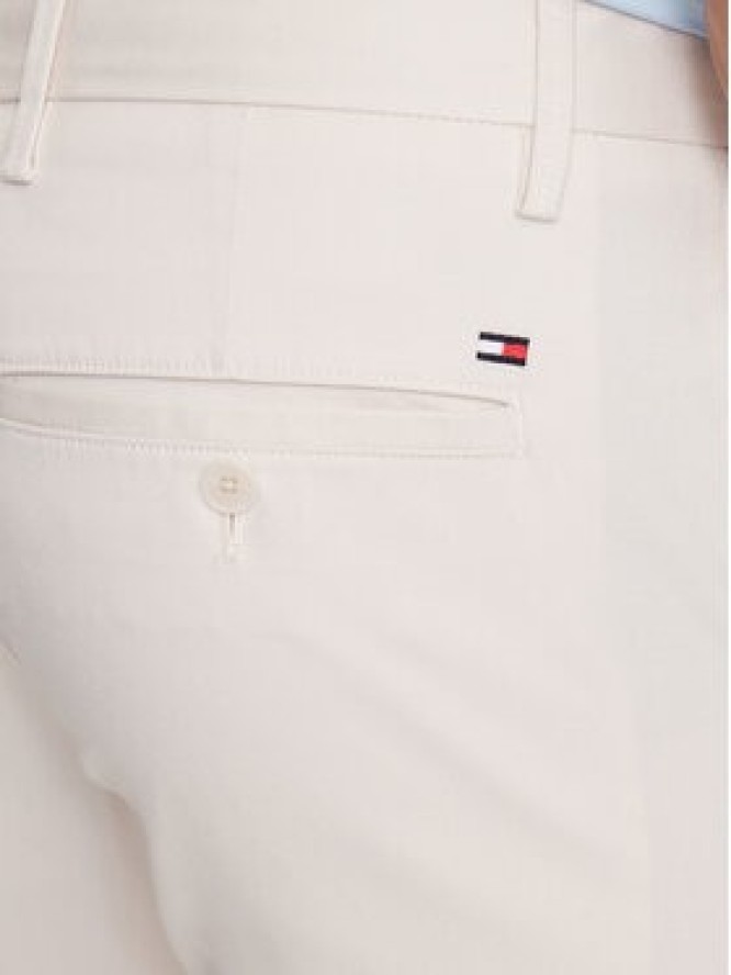 Tommy Hilfiger Chinosy Bleecker MW0MW26619 Écru Slim Fit