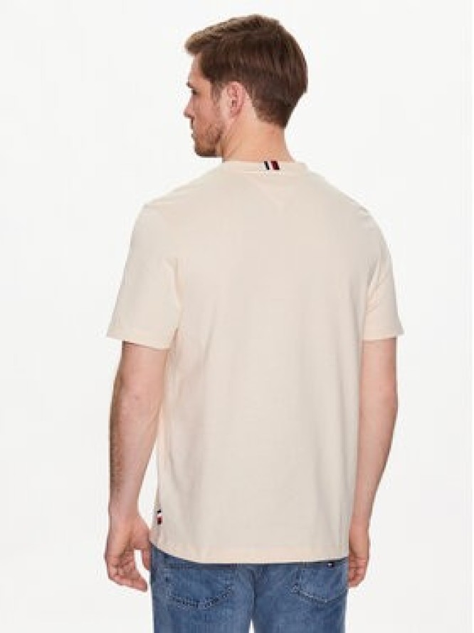 Tommy Hilfiger T-Shirt Arched MW0MW30055 Beżowy Regular Fit