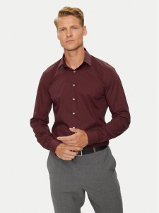 Calvin Klein Koszula K10K114023 Bordowy Slim Fit