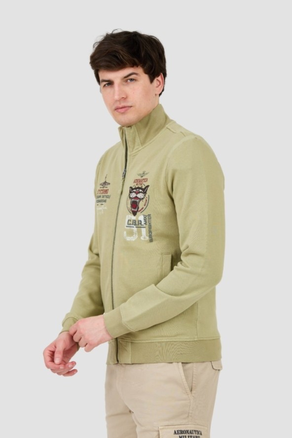 AERONAUTICA MILITARE Zielona bluza Embroidered 51st