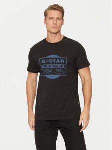 G-Star Raw T-Shirt Originals D25443-8415 Czarny Regular Fit