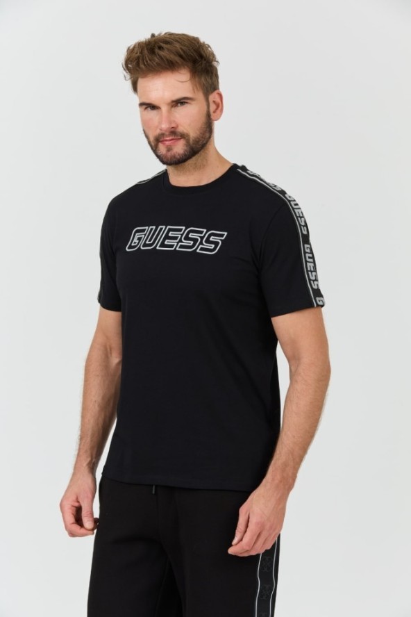 GUESS Czarny t-shirt Arlo Cn