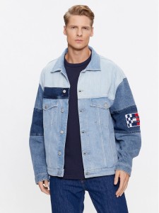 Tommy Jeans Kurtka jeansowa Aiden DM0DM16737 Niebieski Oversize