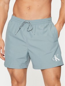 Calvin Klein Swimwear Szorty kąpielowe KM0KM01161 Zielony Regular Fit