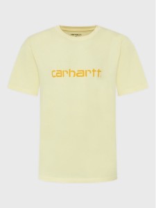 Carhartt WIP T-Shirt Script I031047 Żółty Regular Fit