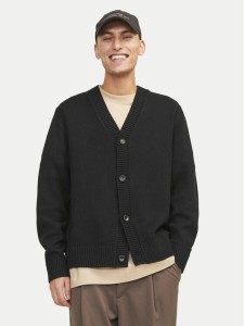 Jack&Jones Kardigan Frederiksberg 12262048 Czarny Loose Fit