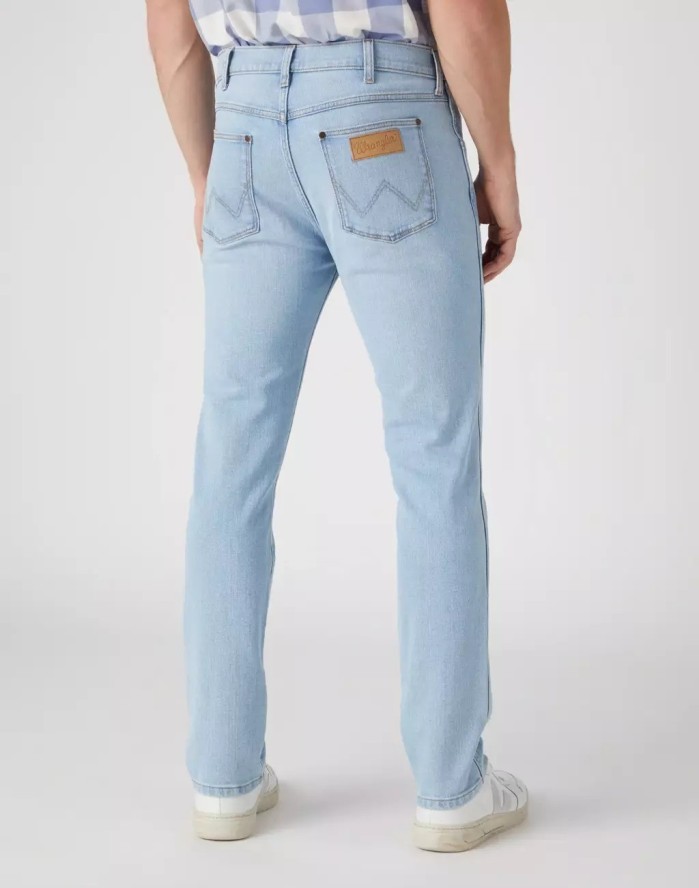 WRANGLER LARSTON MĘSKIE SPODNIE JEANSOWE JEANSY BLUE WAVES W18SHN42H