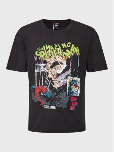 HUF T-Shirt MARVEL Brock Washed TS02058 Czarny Regular Fit