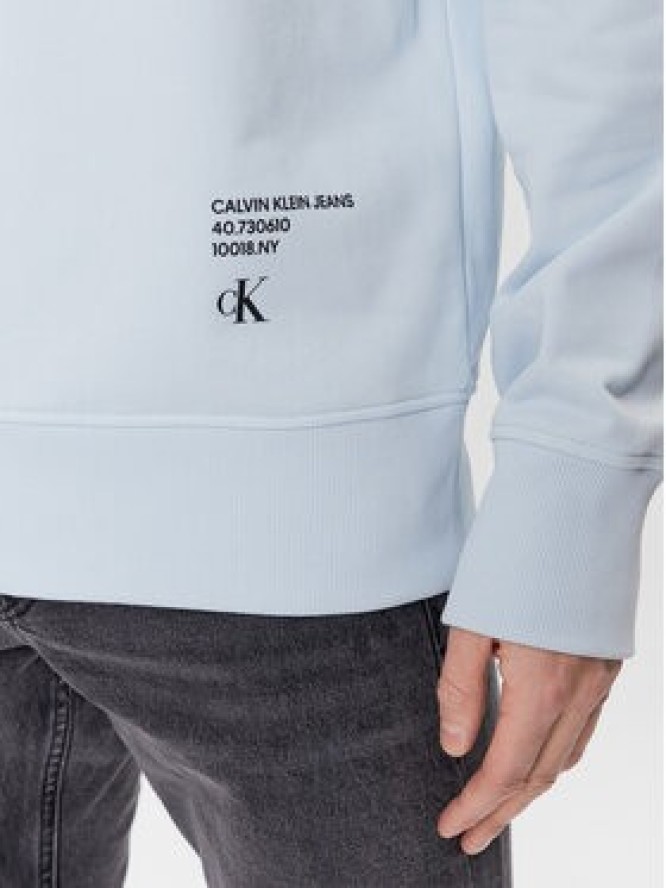 Calvin Klein Jeans Bluza Modern Metals J30J324631 Błękitny Regular Fit