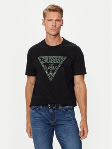 Guess T-Shirt M4YI26 K8FQ4 Czarny Regular Fit