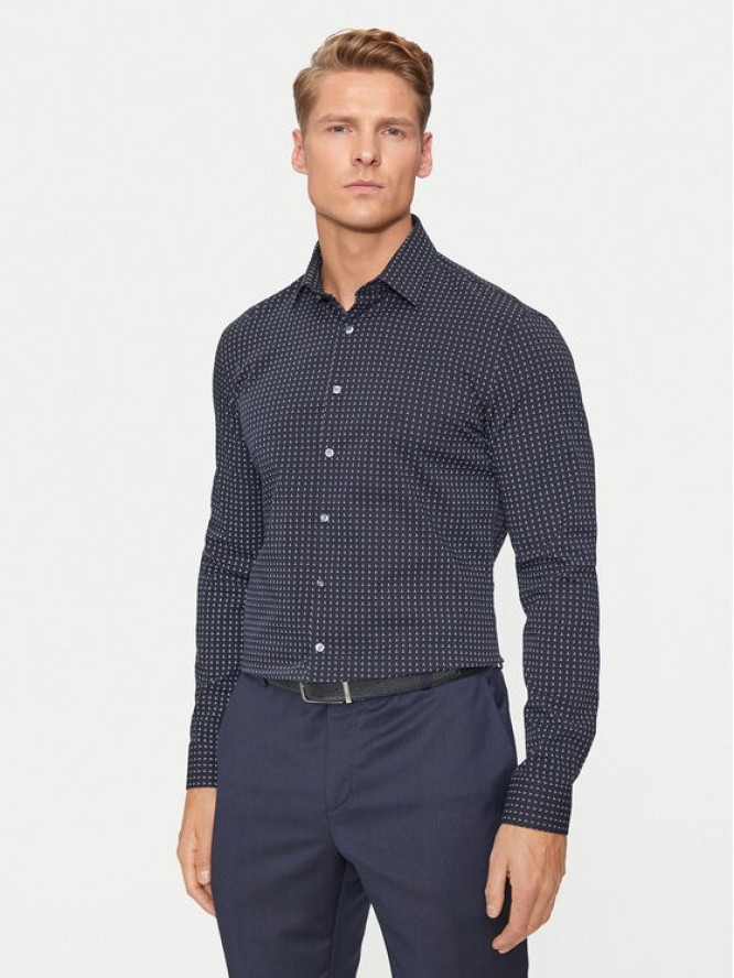 Calvin Klein Koszula K10K113163 Granatowy Slim Fit