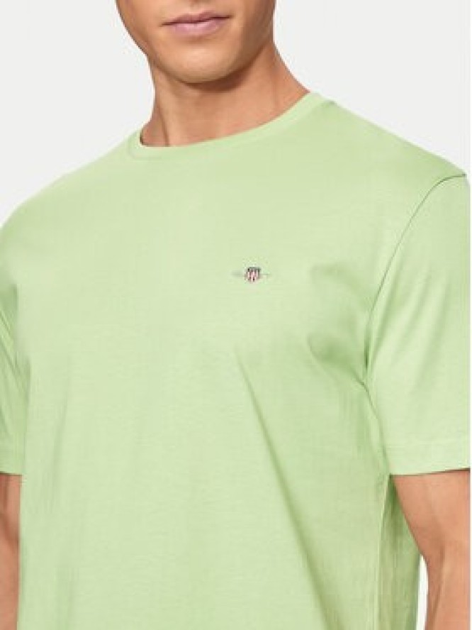 Gant T-Shirt Shield 2003184 Zielony Regular Fit