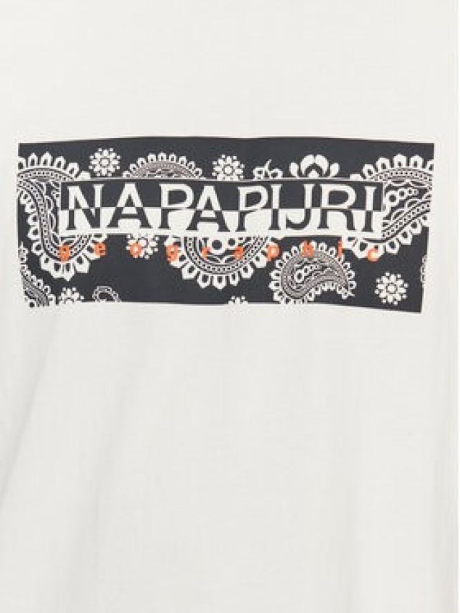 Napapijri T-Shirt NP0A4HFT Écru Regular Fit