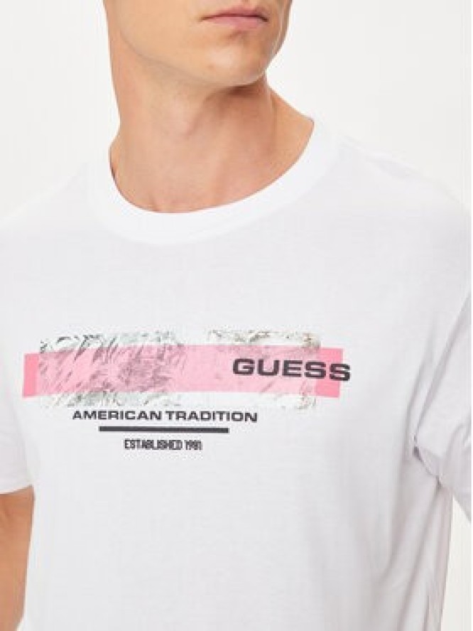 Guess T-Shirt M4YI03 I3Z14 Biały Regular Fit