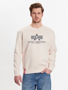 Alpha Industries Bluza Basic 178302 Écru Regular Fit