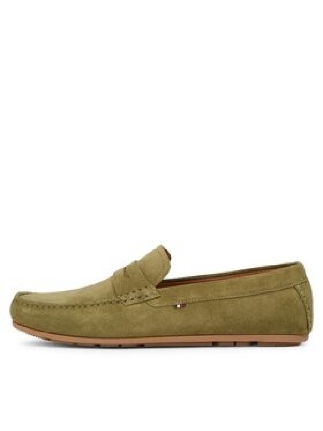 Tommy Hilfiger Mokasyny Casual Hilfiger Suede Driver FM0FM04998 Khaki