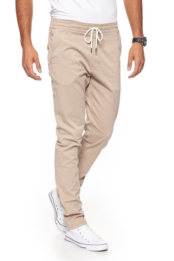 WRANGLER SPODNIE MĘSKIE DRAWSTRING CHINO CAMEL WASHED W16DP749J $