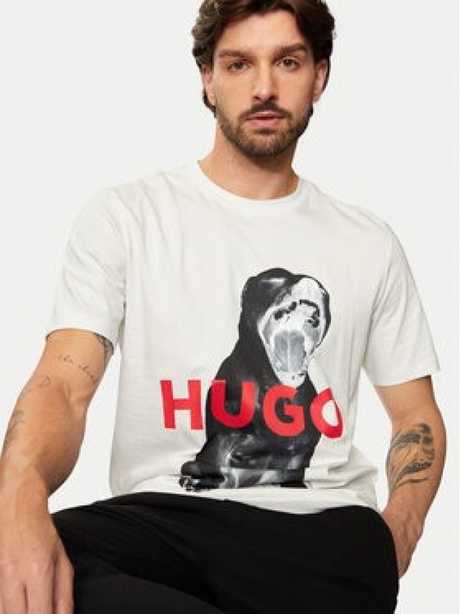 Hugo T-Shirt Dayaking 50523979 Écru Regular Fit