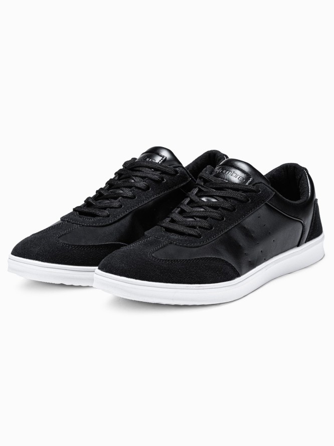 Casualowe buty męskie sneakersy OLDSCHOOL – czarne V2 OM-FOCS-0104 - 45