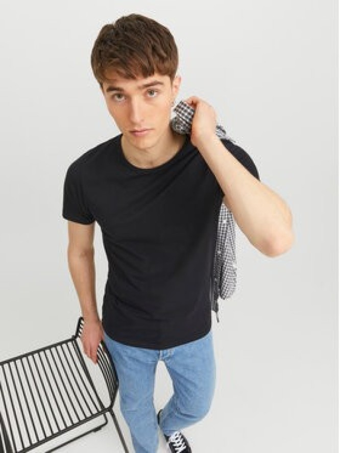 Jack&Jones T-Shirt Basic 12058529 Czarny Stretch Fit