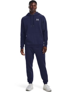 Bluza dresowa nierozpinana z kapturem męska Under Armour UA Icon Fleece Hoodie - granatowa