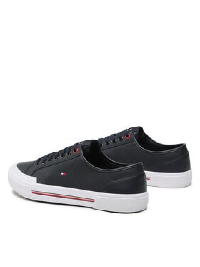 Tommy Hilfiger Tenisówki Core Corporate Vulc Leather FM0FM04561 Granatowy