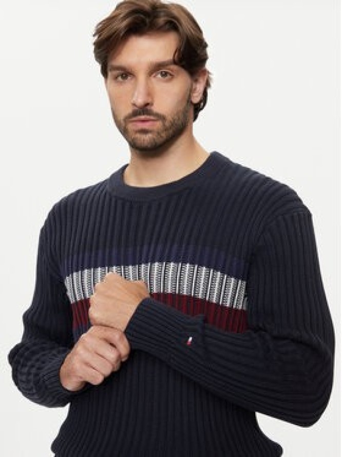 Tommy Hilfiger Sweter MW0MW37246 Granatowy Regular Fit