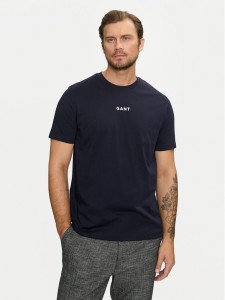 Gant T-Shirt Small Logo 2003248 Granatowy Regular Fit