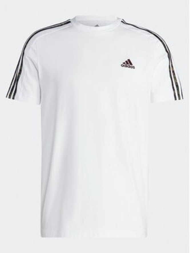 adidas T-Shirt Essentials Single Jersey 3-Stripes T-Shirt IC9343 Biały Regular Fit