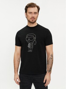 KARL LAGERFELD T-Shirt 755054 542221 Czarny Regular Fit