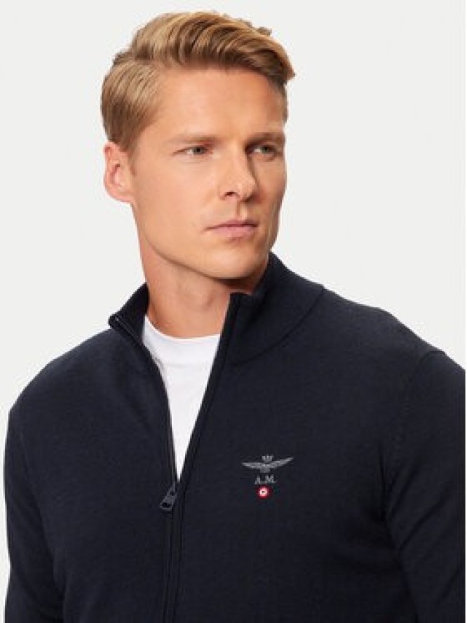 Aeronautica Militare Sweter 242MA1390L415 Niebieski Regular Fit