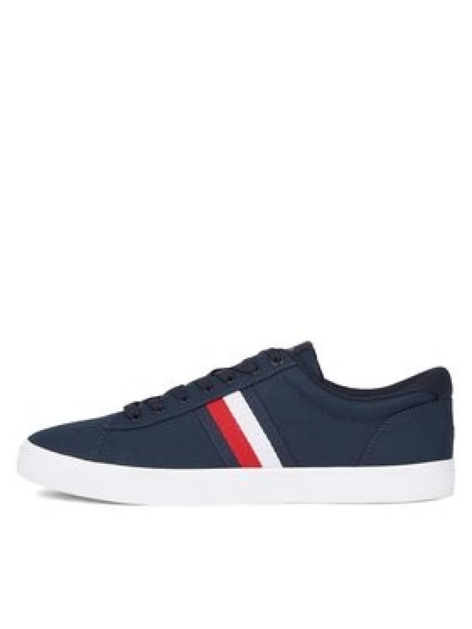 Tommy Hilfiger Tenisówki Iconic Vulc Stripes Mesh FM0FM05072 Granatowy