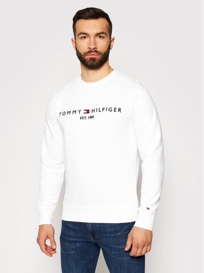 Tommy Hilfiger Bluza Logo MW0MW11596 Biały Regular Fit