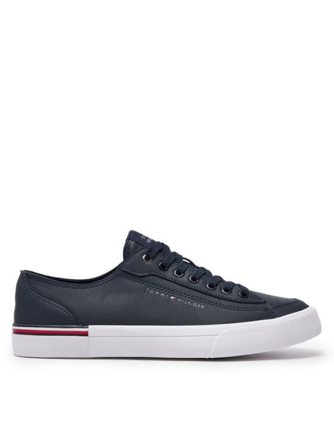 Tommy Hilfiger Tenisówki Corporate Vulc Leather FM0FM04953 Granatowy